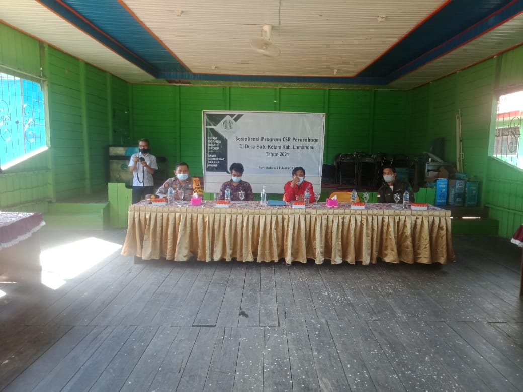 SOSIALISASI PROGRAM CSR PT. CITRA BORNEO INDAH (CBI) DI DESA BATU KOTAM